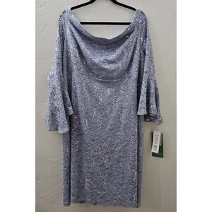 *NEW Scarlett Formal Lace Dress With Sequins Women's Size 22W Lavender Wedding